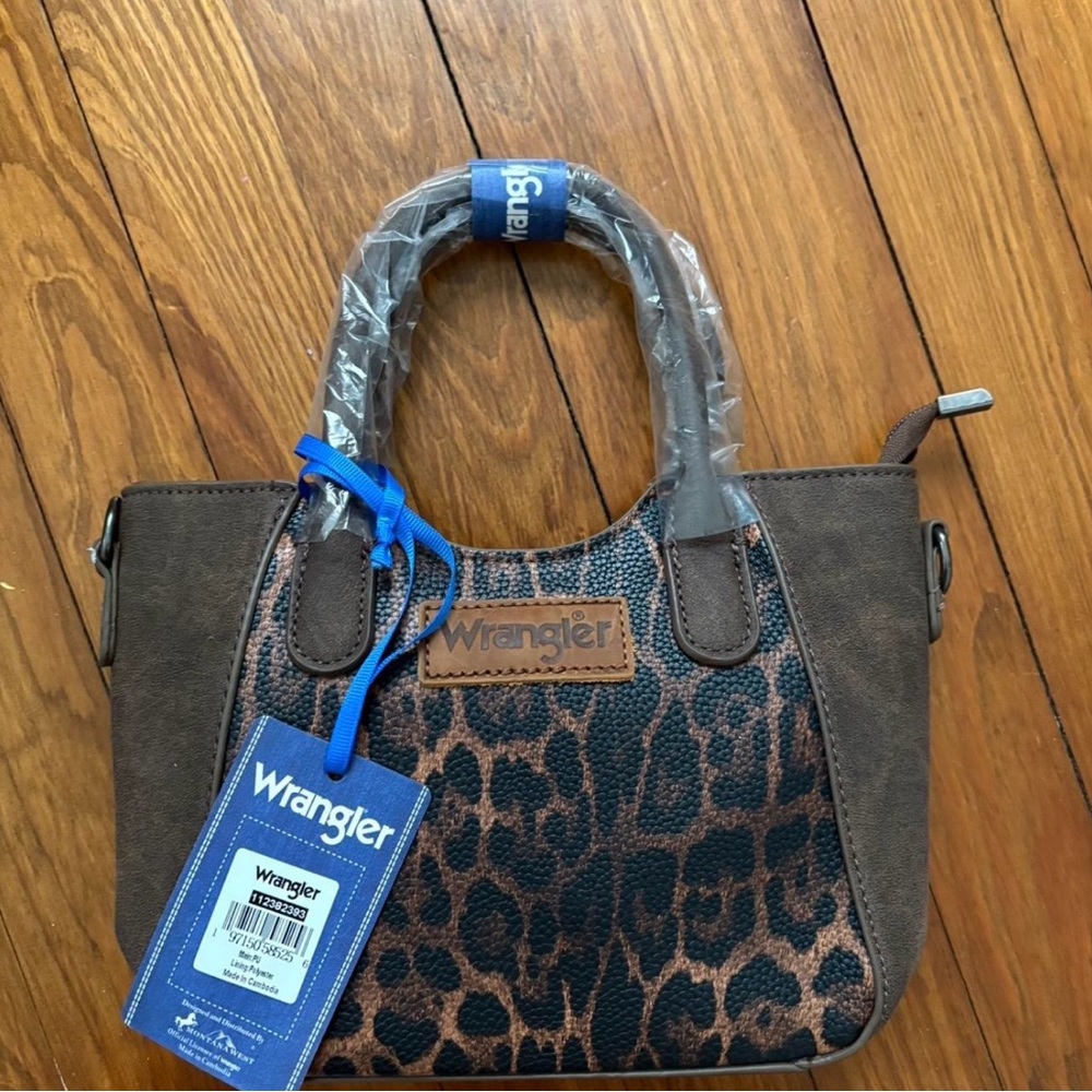 Wrangler Brown and Black Leopard Mini Bag